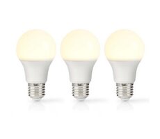 Żarówka LED Nedis E27 / A60 / 8,0 W / 806 lm / 2700 K / Ciepła biel / Styl retro / Mrożona / 3 szt.