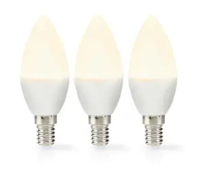 Żarówka LED Nedis E14 / Świeca / 2,8 W / 250 lm / 2700 K / Ciepła biel / Mrożona / 3 szt.