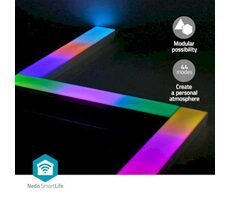 Nedis Dekoracyjne światła SmartLife / Listwa ścienna / Wi-Fi / RGBIC / Ciepła biel / Android