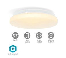 Nedis SmartLife Lampa sufitowa / Wi-Fi / RGB / Średnica: 260 mm / 1820 lm / 2700 - 6500 K / IP44 