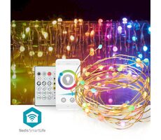 Taśma LED Nedis SmartLife / Wi-Fi / Wielokolorowa / SMD / 5,00 m / IP20 / 2700 - 6500 K / 400 lm / Android i iOS
