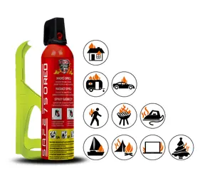 SAFE 750 CZERWONY + uchwyt SAFE 75F - ZESTAW Gaśnica w sprayu 