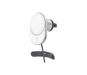 Uchwyt magnetyczny Belkin BOOST CHARGE Qi2 z ładowaniem samochodowym szary / 15W / bez adaptera