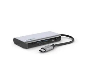 Belkin USB-C 4w1 Multiport adapter szary / USB-C / 2x USB-A / HDMI / PD 100W