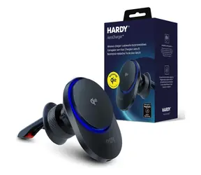 Uchwyt samochodowy na telefon 3mk HARDY AeroCharger z ładowarką indukcyjną Qi2 15W MPP, czarny
