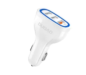 Ładowarka samochodowa Dudao R7S / 3x USB / QC 3.0 / 18 W / 2,4 A / biała