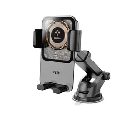 Uchwyt samochodowy Dudao F19 na telefon / Ładowarka indukcyjna 15 W / do kratki nawiewu lub deski rozdzielczej / Czarny