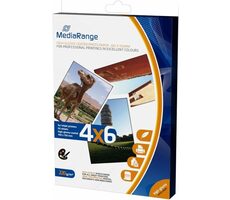 Papier fotograficzny błyszczący MediaRange 10x15 50 arkuszy 220g/tusz