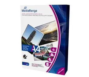 Papier fotograficzny matowy MediaRange A4 100 arkuszy 120g/laser