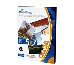 Papier fotograficzny błyszczący MediaRange 13x18 50 arkuszy 220g/tusz