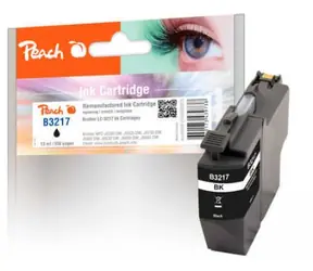 Regenerowany wkład Peach Brother LC-3217 czarny / do MFC-J5730DW i MFC-J6930DW / 13ml / chip resetujący
