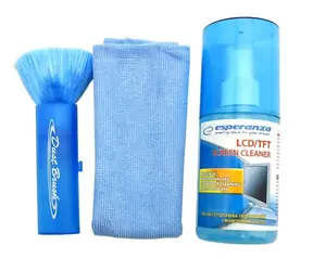Esperanza ES112 zestaw do czyszczenia LCD i TFT / żel i ściereczka do czyszczenia oraz szczoteczka antystatyczna / 200 ml