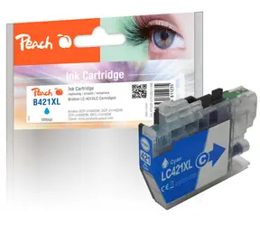 Peach LC-421XLC alternatywny wkład niebieski / do Brother DCPJ 1050 DW i DCPJ 1140 DW / 500 stron