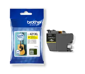 Oryginalny wkład Brother LC-421XL żółty / do Brother DCPJ 1050 DW i DCPJ 1140 DW / 500 stron