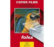 folex X-10.0 folia przezroczysta A4 / Folia poliestrowa przezroczysta / Laser czarno-biały / 100 szt.
