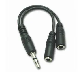 PremiumCord Rozgałęźnik kabla 3,5 Jack M - 2xF 10cm