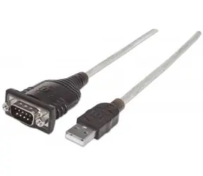 Adapter Manhattan USB - Port szeregowy (USB AM/DB9M, RS232)