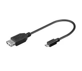 Kabel redukcyjny USB PremiumCord USB AF - Micro USB M 20cm / OTG