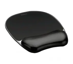 Fellowes CRYSTAL czarny / Podkładka pod mysz i nadgarstek / żel