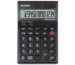 Kalkulator Sharp EL-145TBL czarny / stacjonarny