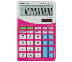Sharp EL-M332BPK różowy / kalkulator biurkowy / dziesięciocyfrowy