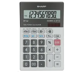 Sharp EL-M711GGY srebrny / kalkulator stacjonarny / dziesięciocyfrowy