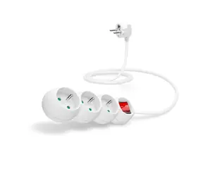 Przedłużacz Connect IT 230V 3 gniazda 1,5 ms z wyłącznikiem biały