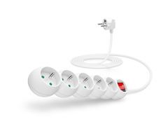 Przedłużacz Connect IT 230V 5 gniazd 5 ms z wyłącznikiem biały
