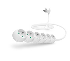 Przedłużacz Connect IT 230V 6 gniazd 3 m bez wyłącznika biały