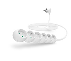 Przedłużacz Connect IT 230V 6 gniazd 5 m bez wyłącznika biały