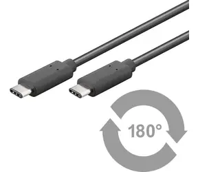 MicroConnect USB3.1 Typ C (M) - Typ C (M) 0,5 m czarny