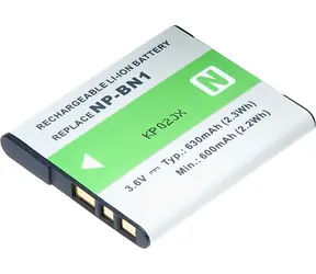 Bateria T6 Power Sony NP-BN1 / 630mAh / szara