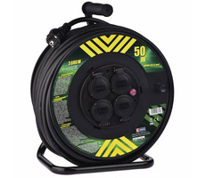 Bęben przedłużający Emos - 4 gniazda 50m / 2,5mm / guma / IP44