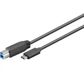 Kabel MicroConnect USB3.1 C (M) - USB3.0 B (M) 1m 5Gbit/s czarny