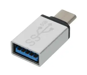 Adapter PremiumCord Złącze USB 3.1 C męskie - USB 3.0 A żeńskie srebrne / OTG