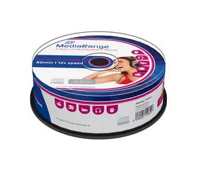 MediaRange CD R AUDIO 700MB 12x wrzeciono 25 szt 