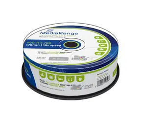 MediaRange DVD- R 4,7 GB 16x wrzeciono 25 szt. - do druku atramentowego