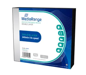 MediaRange DVD+ R 8,5 GB 8x Dual Layer slimcase 5 szt 