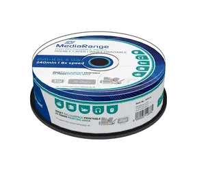 MediaRange DVD+ R 8,5 GB 8x dwuwarstwowy trzpień 25 szt. - do druku atramentowego