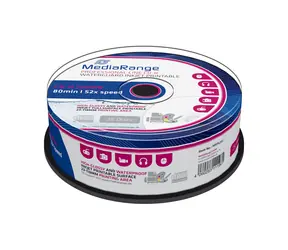 MediaRange CD- R 700MB 52x Waterguard Photo wrzeciono 25 szt. / Druk atramentowy