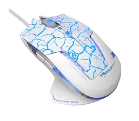 E-BLUE Mazer Pro White / Mysz optyczna do gier / 2500 DPI / 6 przycisków / 1 kółko / Przewodowa (USB)