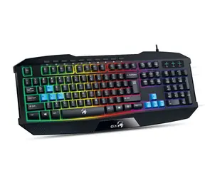 Genius GX GAMING Scorpion K215 / Przewodowa klawiatura gamingowa / podświetlana / USB / czarna / układ CZ+SK