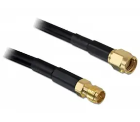 DeLock kabel antenowy złącze RP-SMA > gniazdo RP-SMA CFD200 / 2 m / przedłużacz