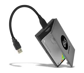 Axagon ADSA-1S6, adapter USB 3.2 Gen 1 - SATA 6G UASP HDD/SSD w komplecie. Obudowy 2,5".