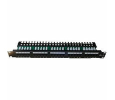 Panel krosowy DATACOM ISDN 25szt. / 1U / Zintegrowany / CZARNY / 19"
