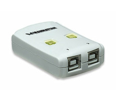 Przełącznik Manhattan Hi-Speed USB 2.0 automatycznie udostępnia 2 komputery - 1 USB