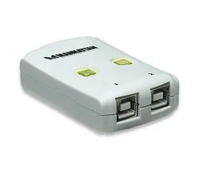 Przełącznik Manhattan Hi-Speed USB 2.0 automatycznie udostępnia 2 komputery - 1 USB