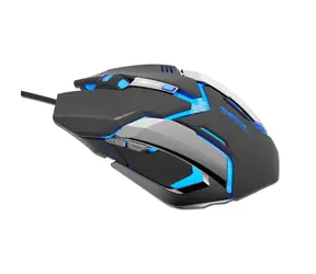 E-BLUE Mysz Auroza Gaming (MMEBE39UG40R) czarna / do gier / optyczna / 4000DPI / 6tl. / 1 koło / przewodowy (USB)