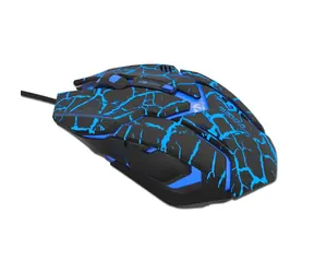 E-BLUE Mysz Auroza Gaming (MMEBE39UGB0R) czarna / do gier / optyczna / 4000DPI / 6tl. / 1 koło / przewodowy (USB)