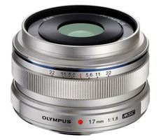 Olympus M. ZUIKO Premium EW-M1718 srebrny / 17mm / 1:1.8 (odpowiednik 34mm) stały obiektyw / cały metal 
